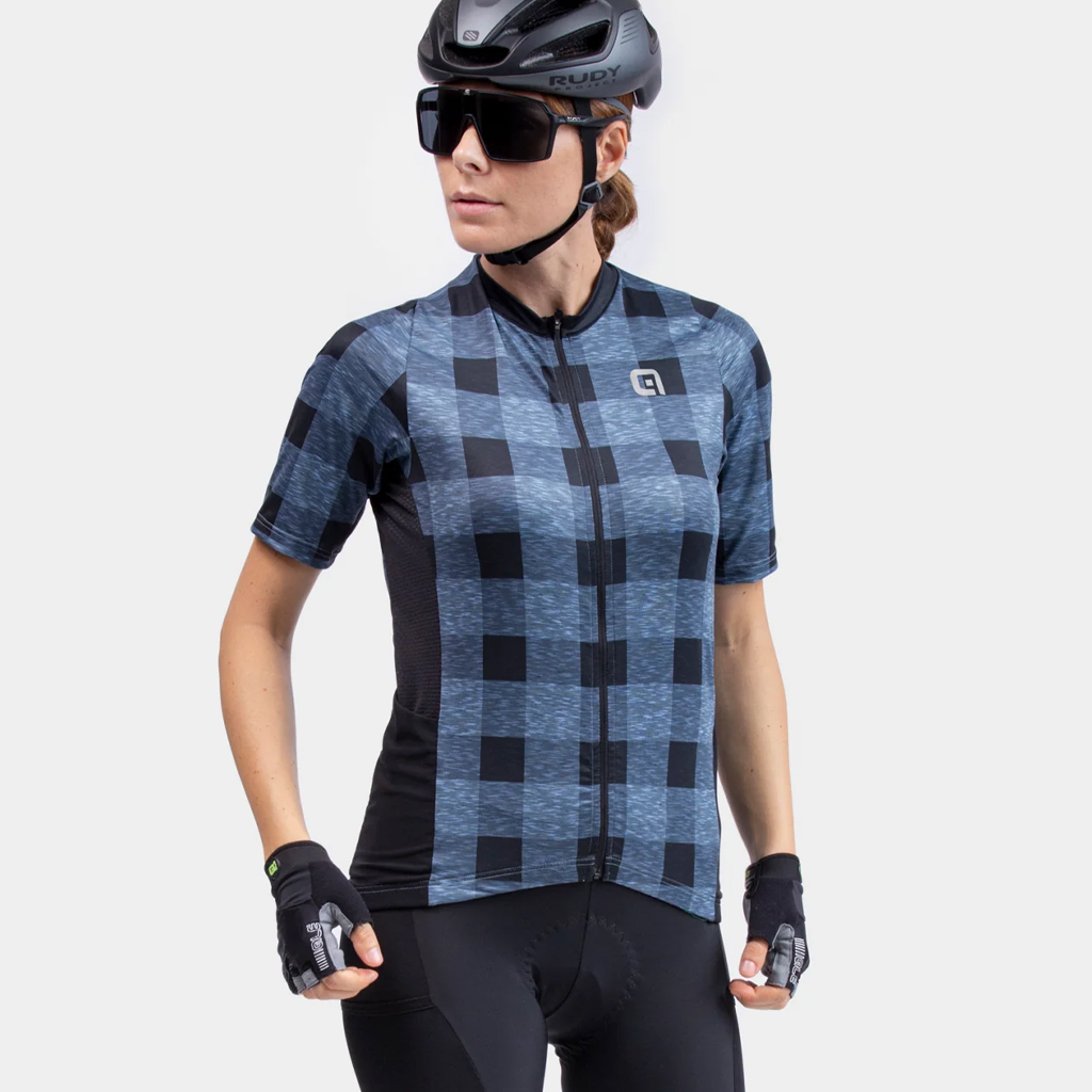 Maglia Gravel Maniche Corte Donna Alè SCOTTISH LADY BLU