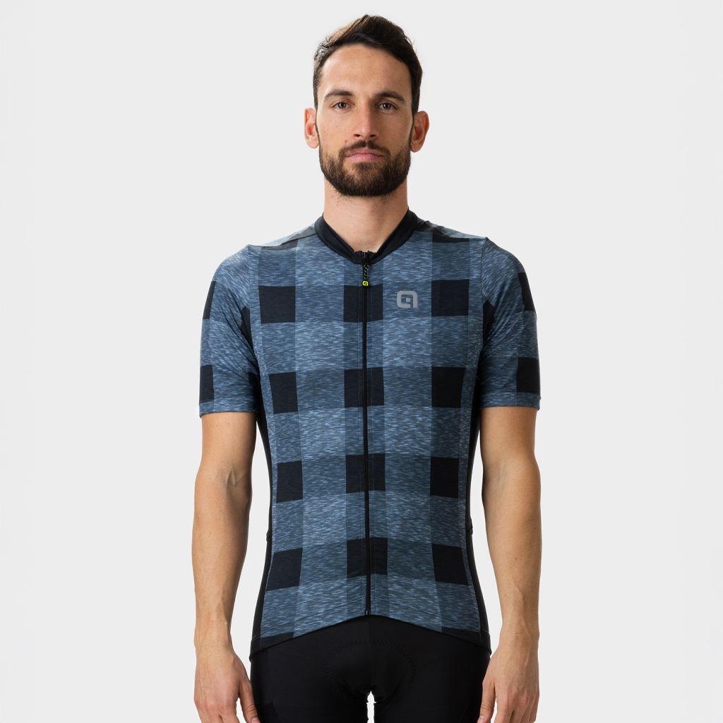 Maglia Gravel Maniche Corte Uomo Alè SCOTTISH BLU