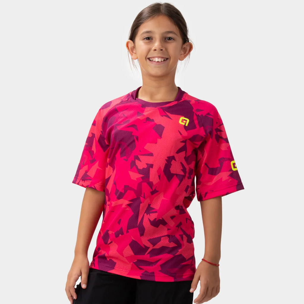 Maglia MTB Maniche Corte Bambino Alè CORNER KIDS ROSA