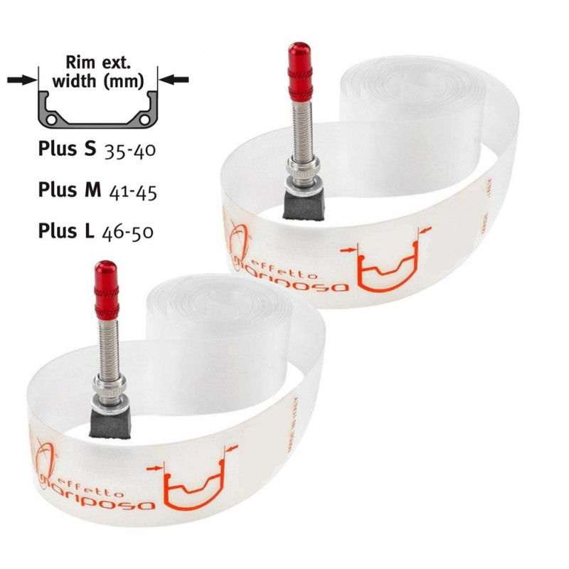 Effetto Mariposa Nastro e valvola tubeless Caffelatex Strip Plus L - 26/27,5