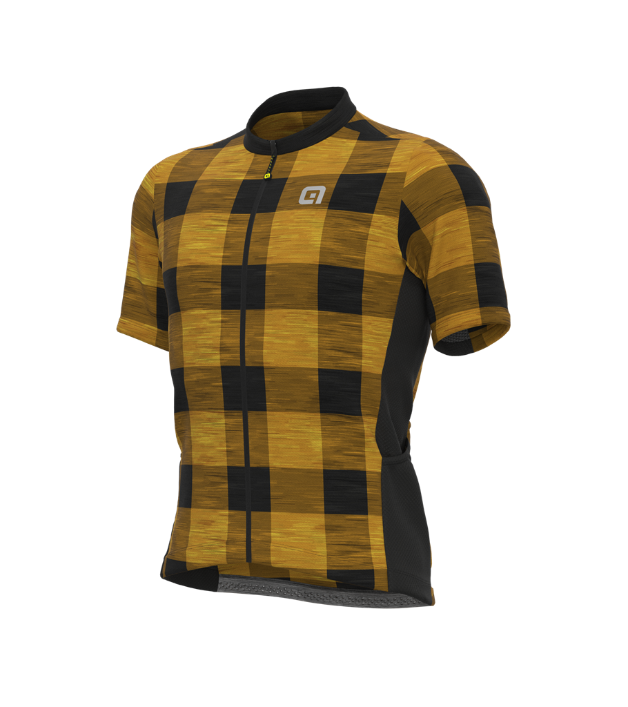 Maglia Gravel Maniche Corte Uomo Alè SCOTTISH GIALLO