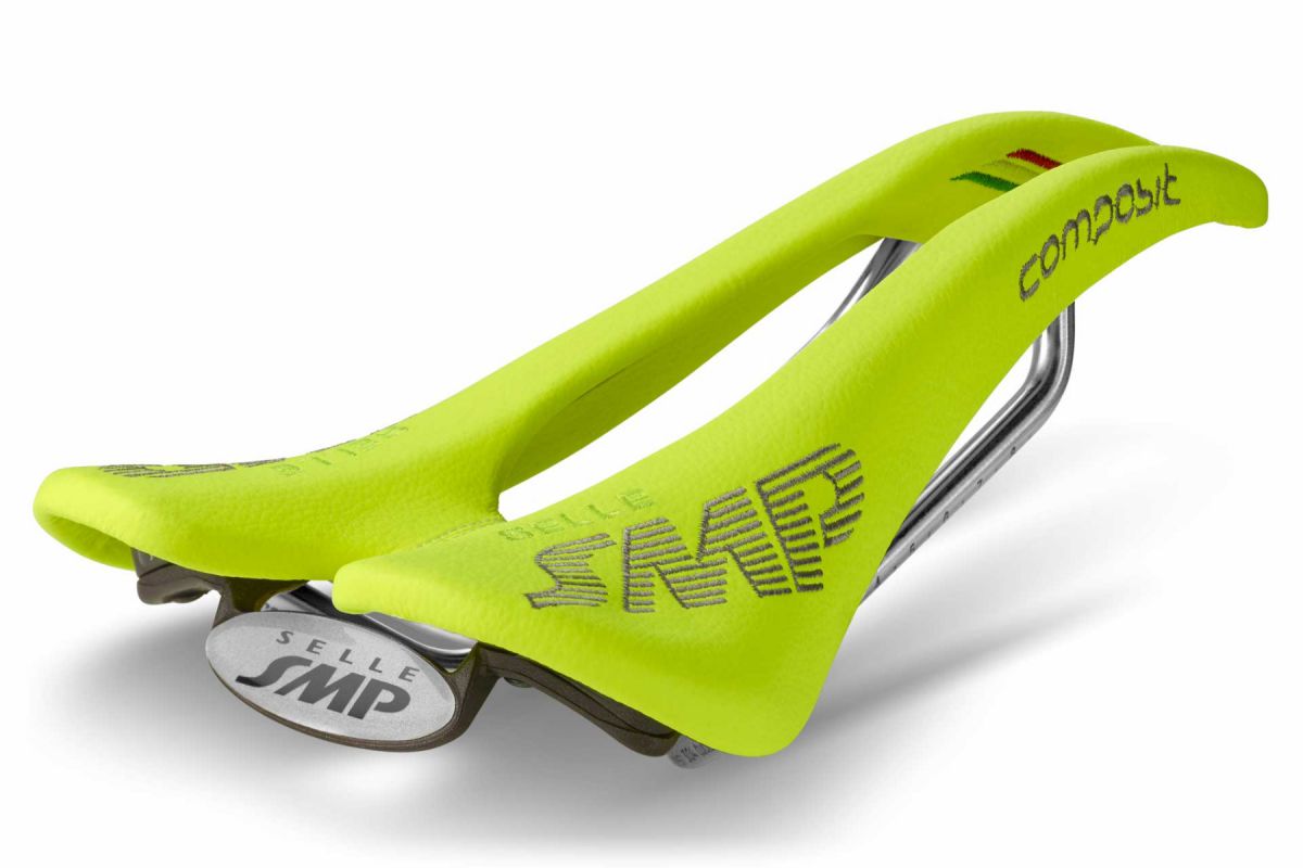 Sella SMP COMPOSIT Carbon  GIALLO FLUO