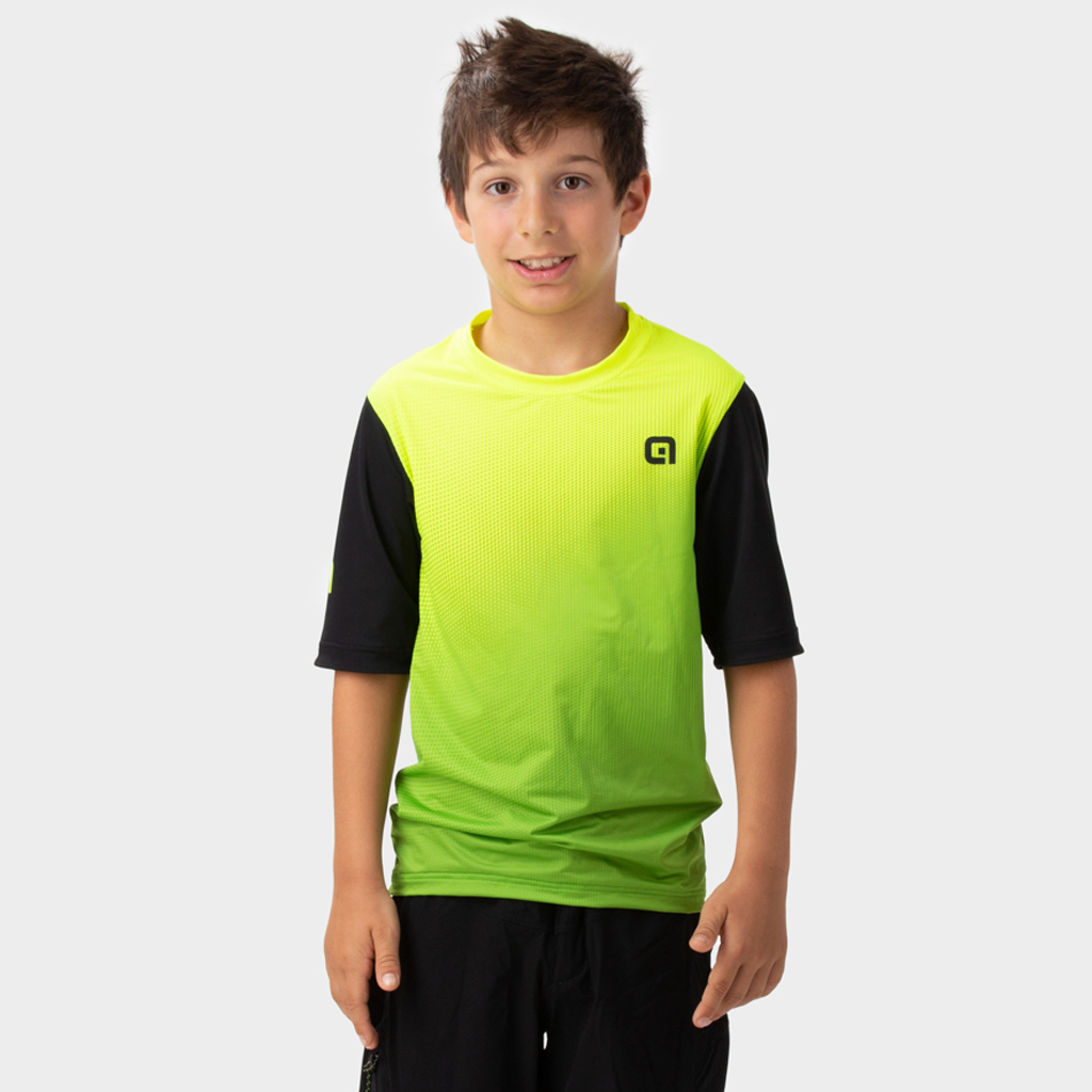 Maglia MTB Maniche Corte Bambino Alè TWIST KIDS VERDE LIME