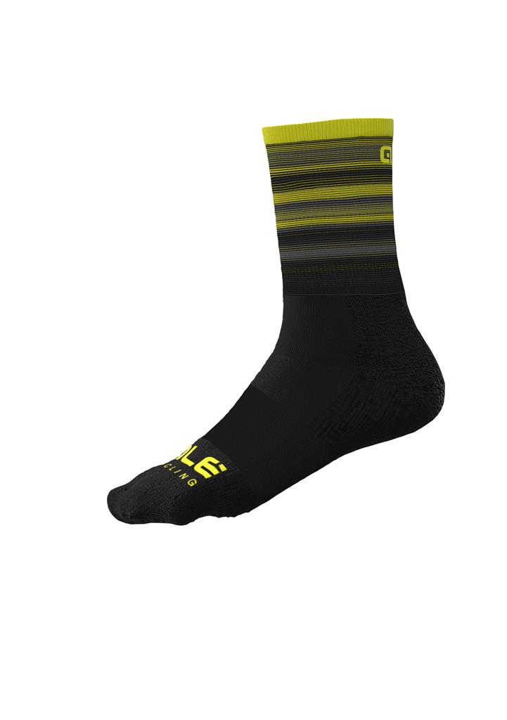Calzino Alè SCANNER NERO-GIALLO FLUO