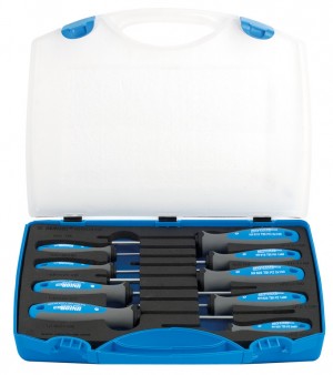 UNIOR Set di cacciaviti in valigetta - 9-pezzi, Schlitz/PH/PZ, 607PB9TBI