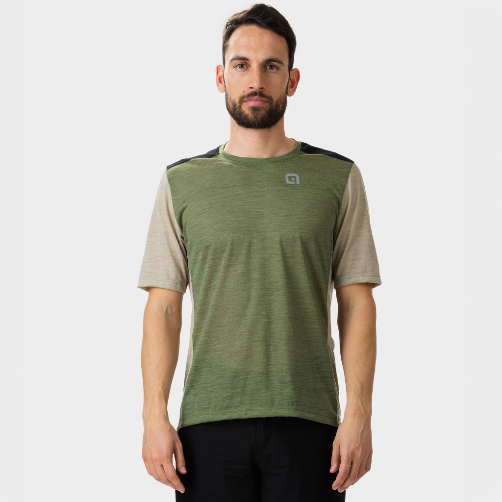 Maglia E-BIKE Maniche Corte Uomo Alè SONORA VERDE OLIVA