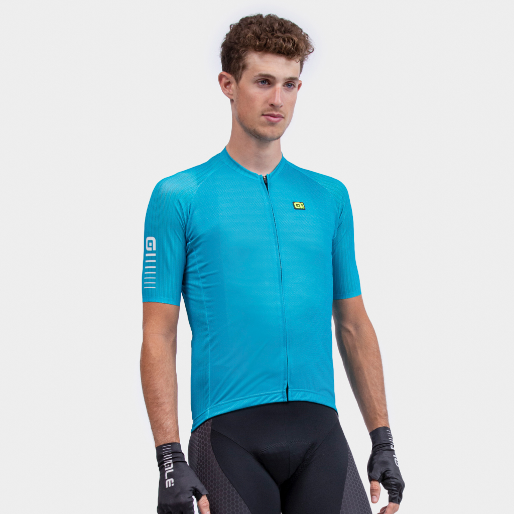 Maglia Maniche Corte Uomo Alè SILVER COOLING TURCHESE