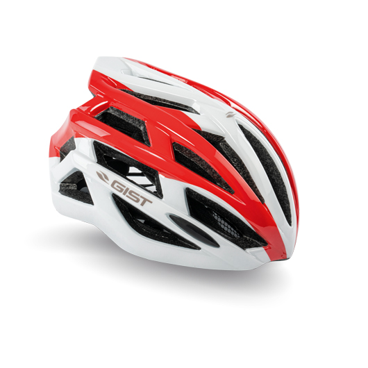 Casco Gist Planet BIANCO-ROSSO