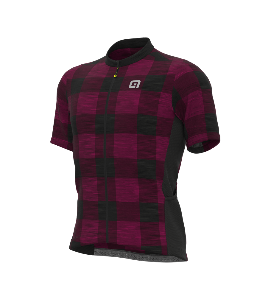 Maglia Gravel Maniche Corte Uomo Alè SCOTTISH BORDEAUX