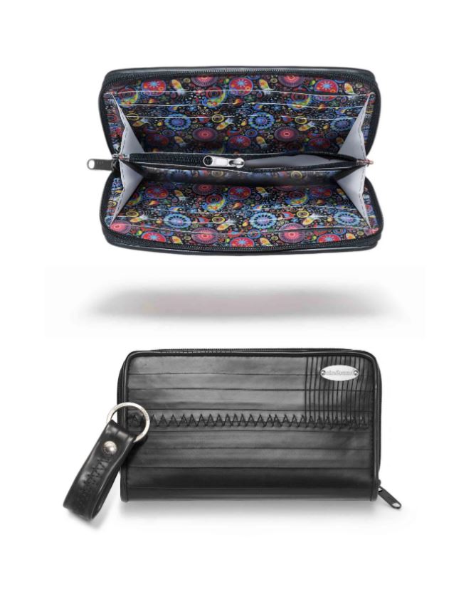 Portafoglio Donna in camera d'aria con portachiavi Cingomma  