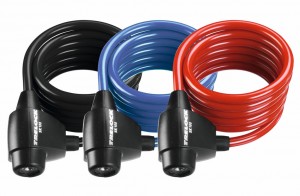 Lucchetto a spir. Trelock 150 cm Ø7,5mm - SK 100 assortito nero/blu/rosso