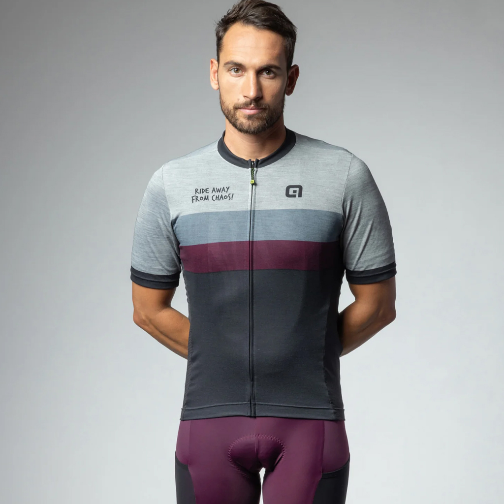 Maglia Gravel Maniche Corte Uomo Alè CHAOS GRIGIO