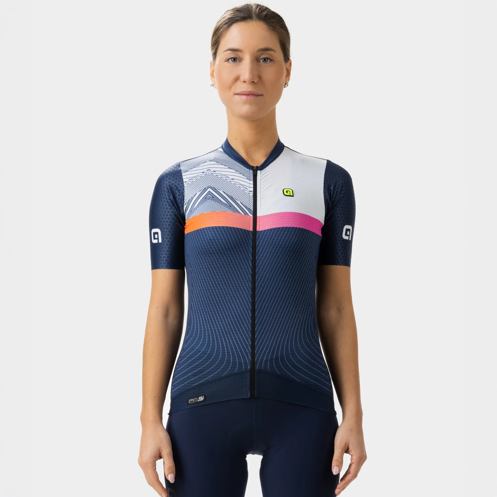 Maglia Maniche Corte Donna Alè ZIG ZAG LADY BLU