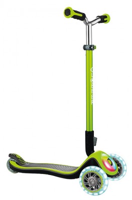 Monopattino Globber Elite Prime - verde con ruote e superficie luminosa