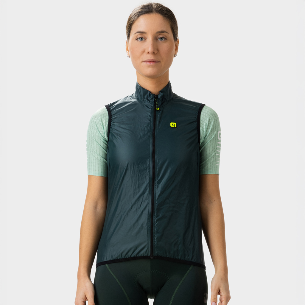 Gilet Smanicato Antivento Alè VENTO 2.0 LADY VERDE
