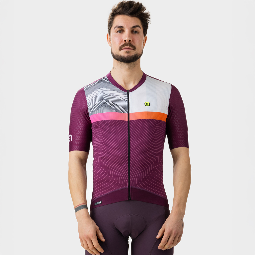 Maglia Maniche Corte Uomo Alè ZIG ZAG VIOLA