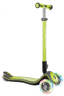 Monopattino Globber Elite Lights Deluxe - verde con ruote luminose