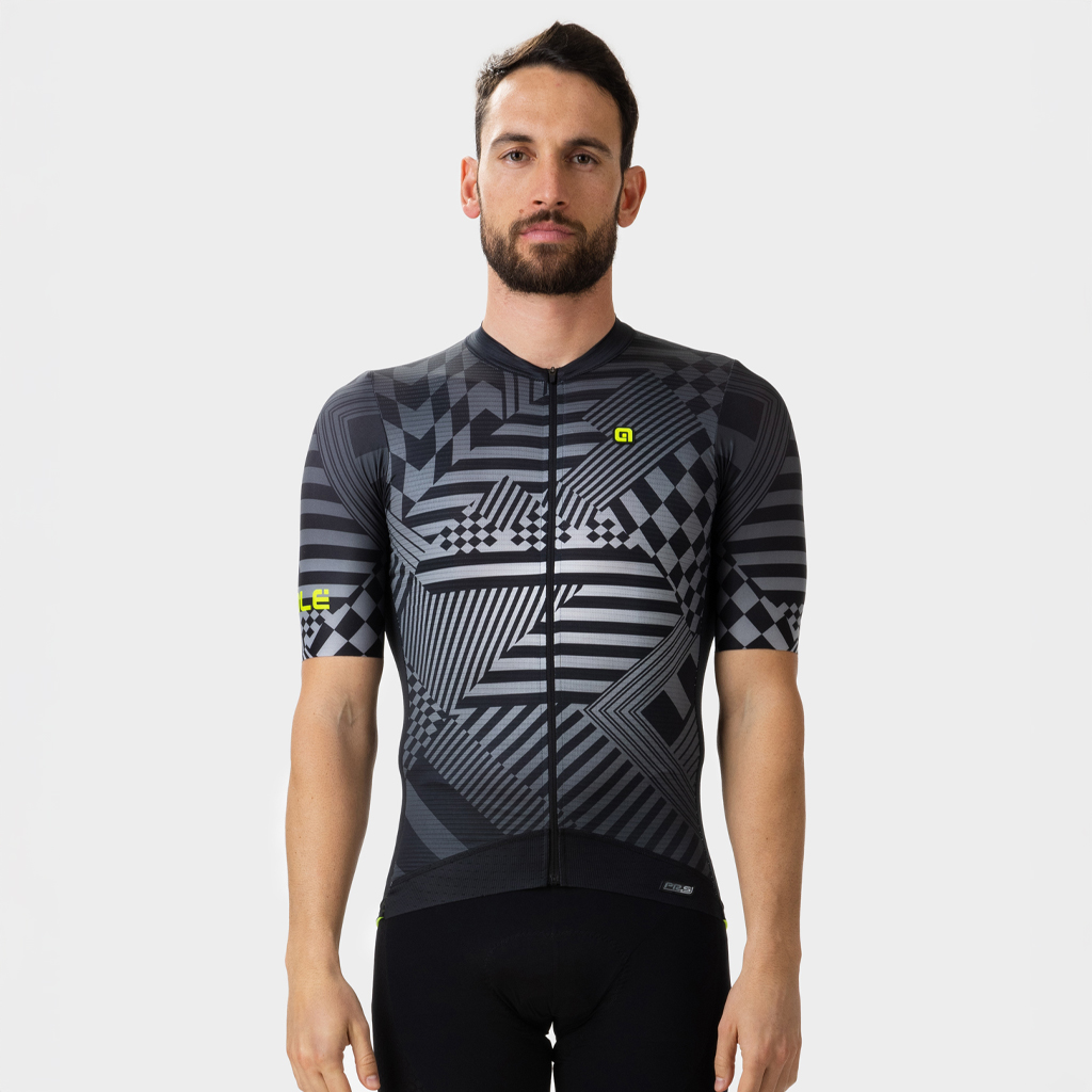 Maglia Maniche Corte Uomo Alè CHECKER GRIGIO