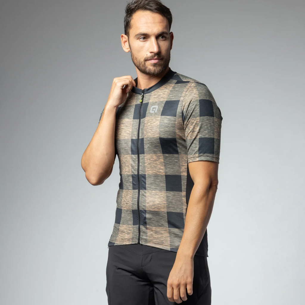 Maglia Gravel Maniche Corte Uomo Alè SCOTTISH MARRONE