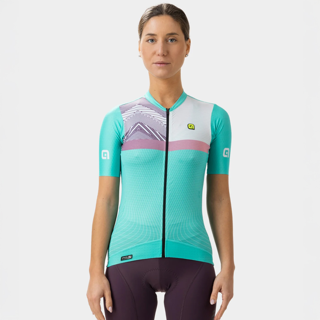 Maglia Maniche Corte Donna Alè ZIG ZAG LADY TURCHESE