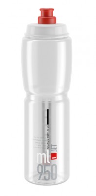Borraccia Elite Jet - 950ml, trasparente/rosso