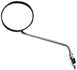 Specchio  m. Befest.Schelle rund - nero