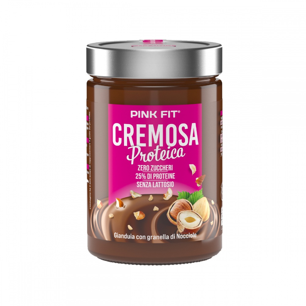 ProAction PINK FIT CREMOSA PROTEICA Gianduia - Barattolo 300 gr.  