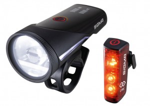 Set luci LED a batt. Sigma Aura 100 USB - incl Blaze Link