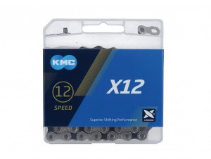Catena KMC X12 argento/nera - 1/2