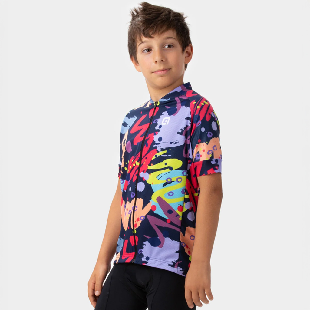 Maglia Maniche Corte Bambino Alè SKETCH KIDS BLU