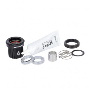 Kit di modifica DT Swiss mozzo post. - Alluminio, 3 Pawl in Ratchet, Shimano MS