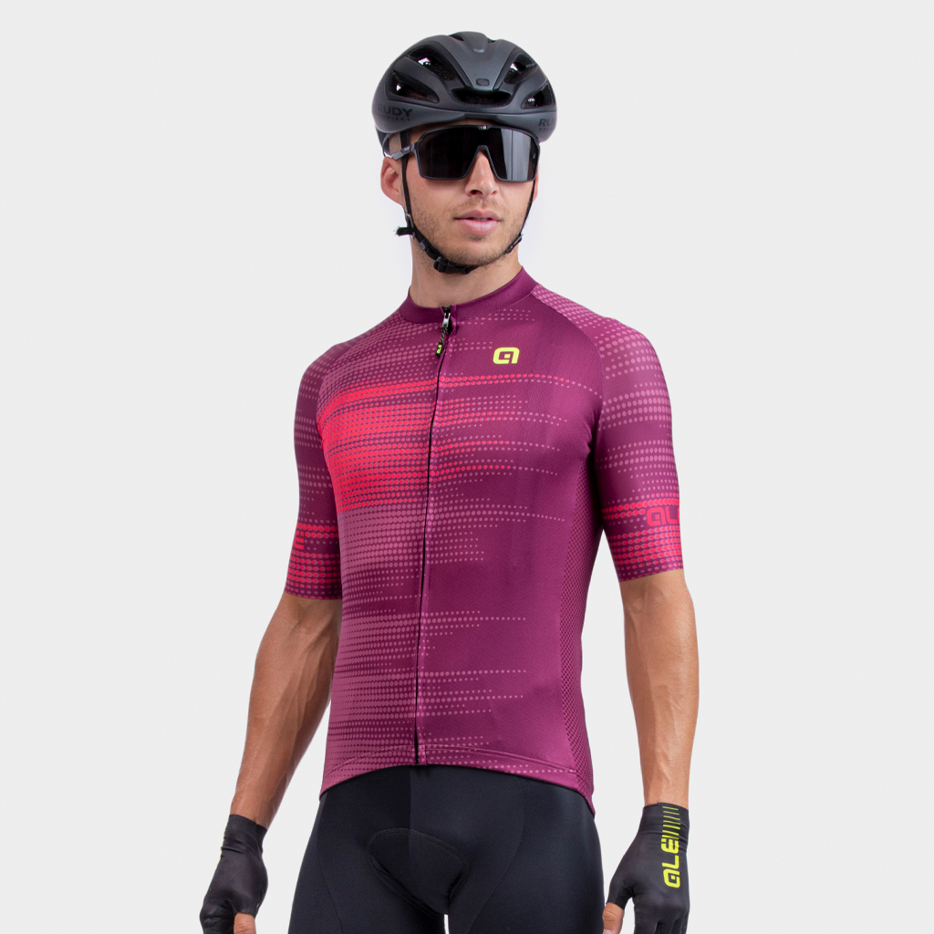 Maglia Maniche Corte Uomo Alè TURBO BORDEAUX