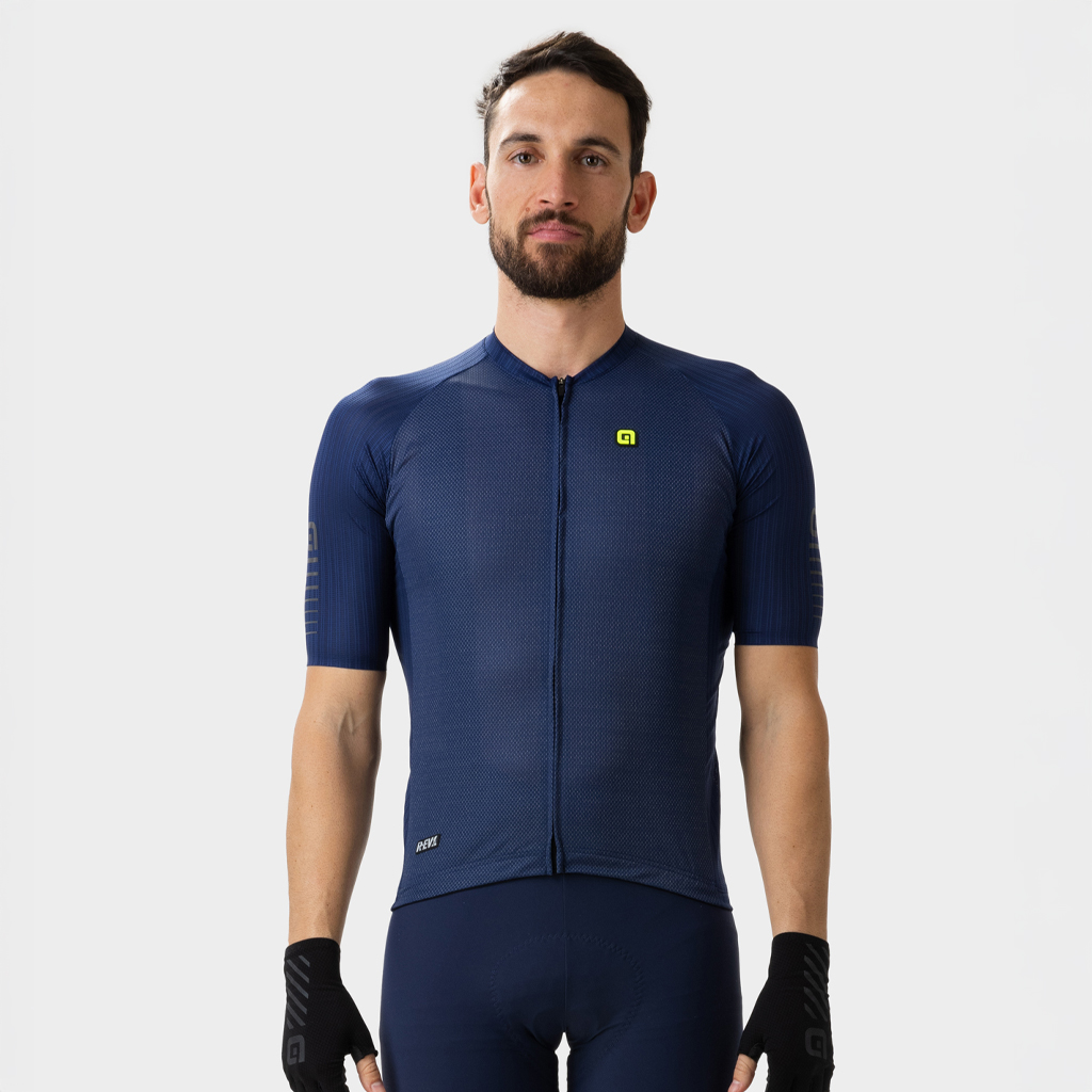 Maglia Maniche Corte Uomo Alè SILVER COOLING BLU MARINO