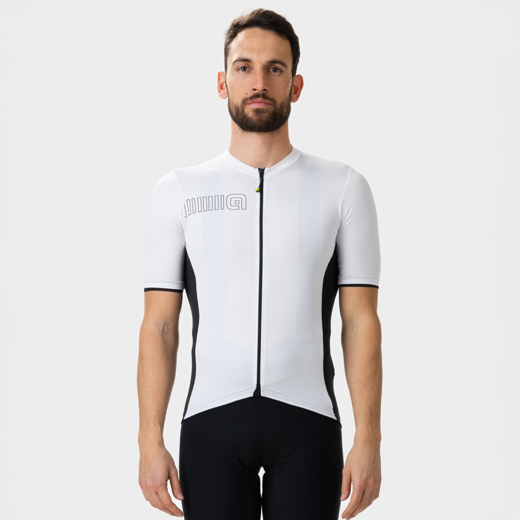 Maglia Maniche Corte Uomo Alè COLOR BLOCK BIANCO