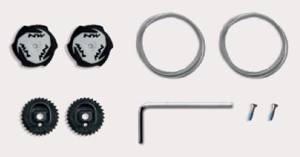 Kit ricambio chiusure scarpe SLW 2 System 2017 Northwave  BLACK-WHITE