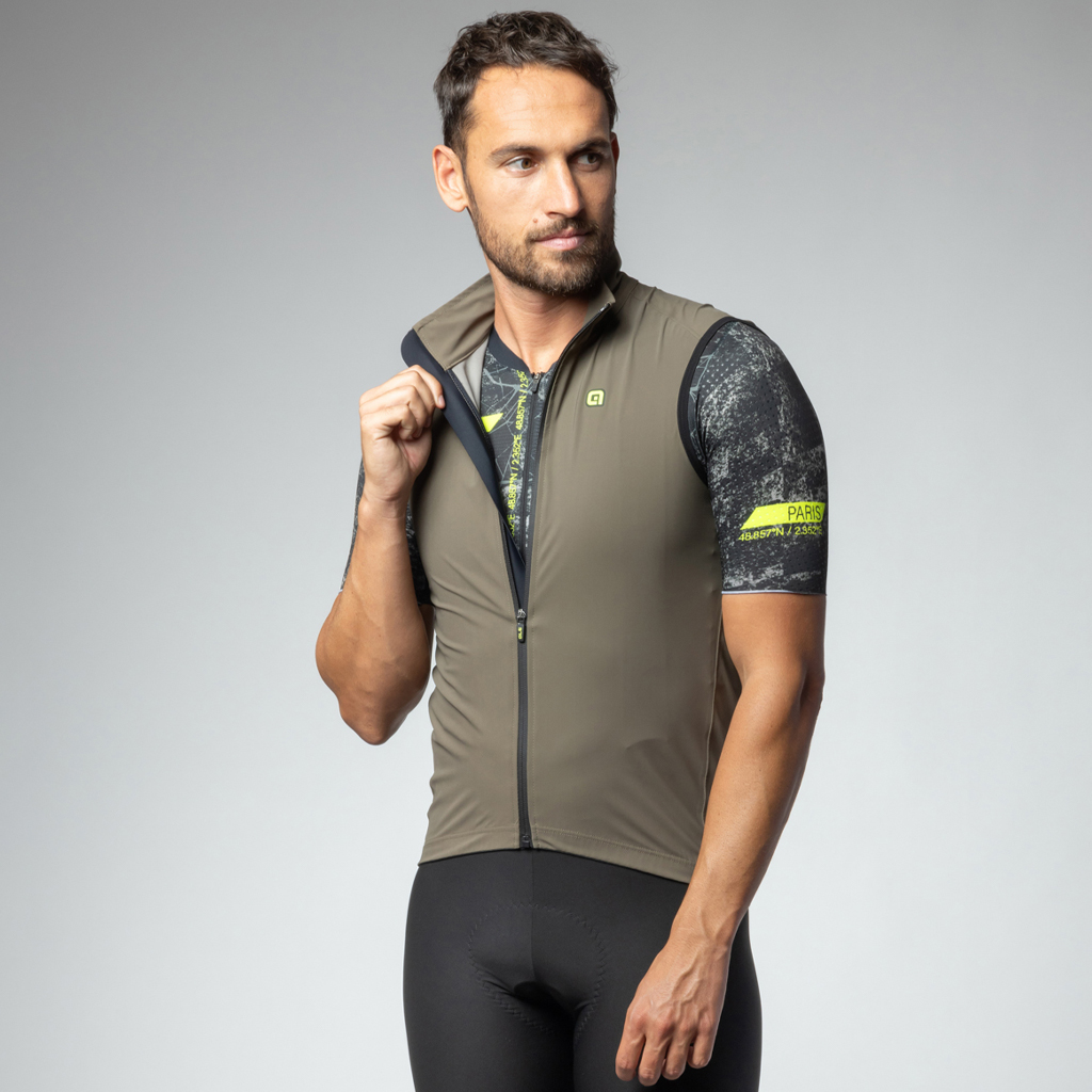 Gilet Smanicato Antipioggia Alè RACING VERDE OLIVA