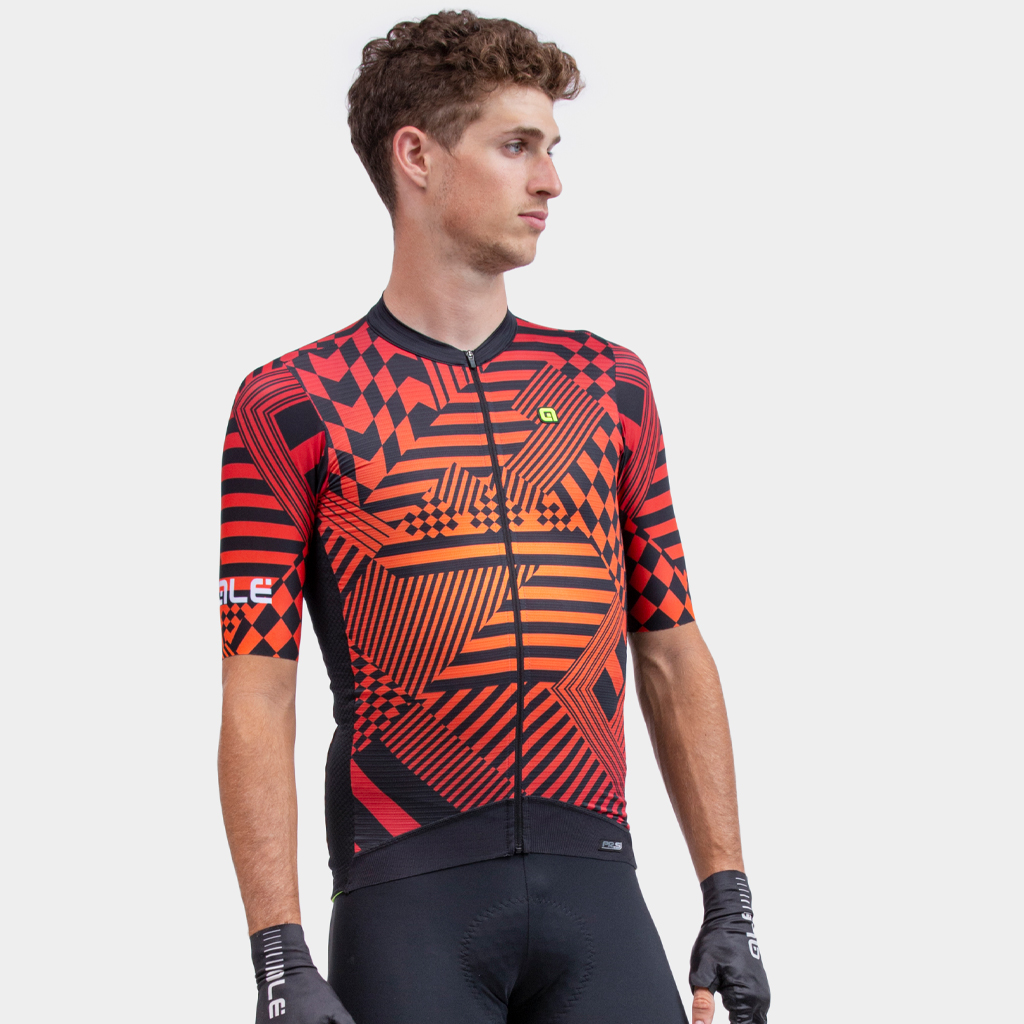 Maglia Maniche Corte Uomo Alè CHECKER ROSSO