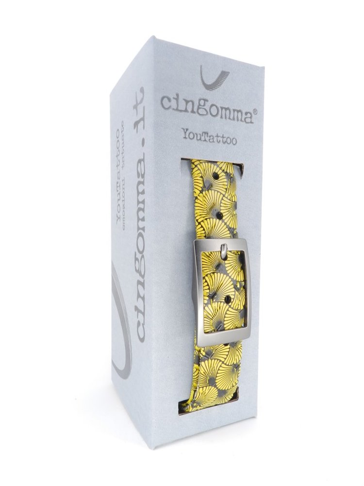 Cintura di copertone verniciato Cingomma YOUTATTOO Graphics Optical  YELLOW