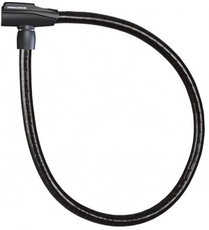 Lucc.+ cavo corazz.Trelock 100cm, Ø 15mm - PK 260/100/15,nero con supporto  ZK 432