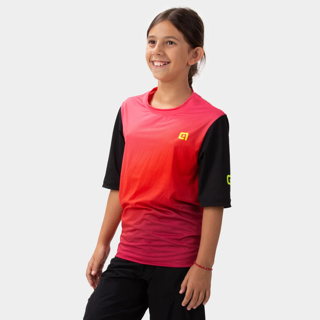 Maglia MTB Maniche Corte Bambino Alè TWIST KIDS ROSSO