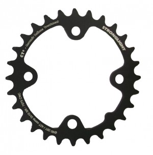 Piastra d.ped.Stronglight BTTp.Sram2x10. NERO