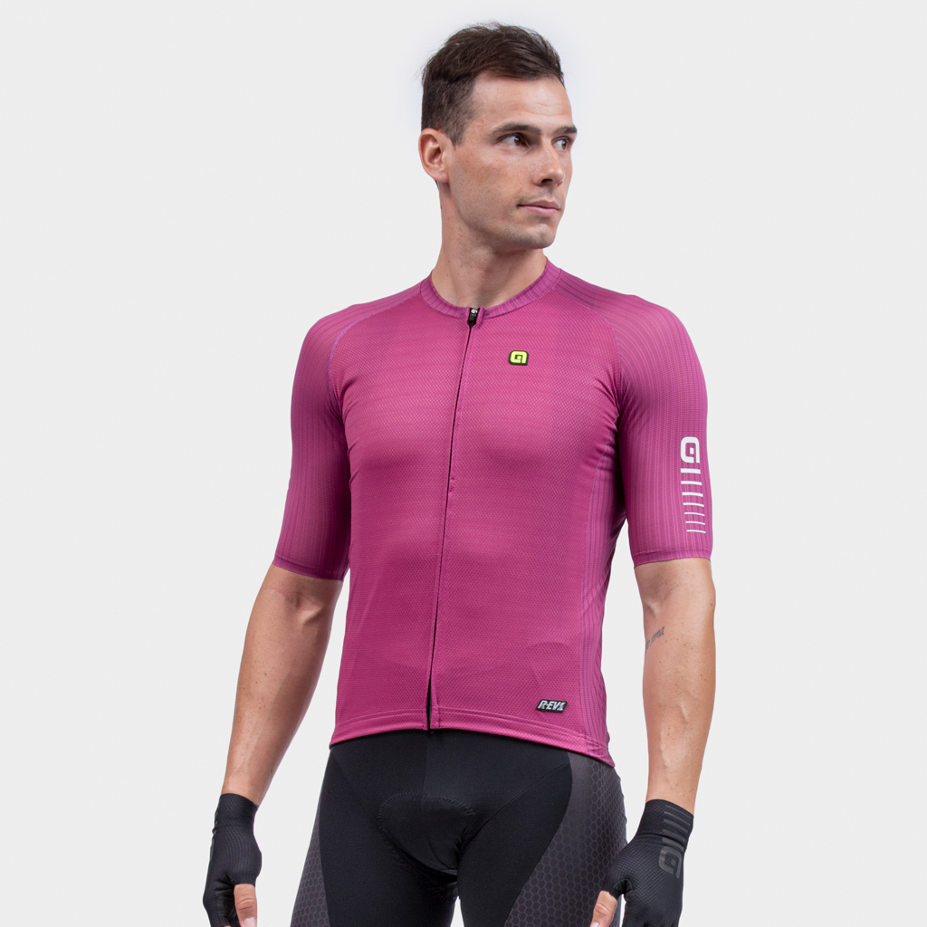 Maglia Maniche Corte Uomo Alè SILVER COOLING AMARANTO