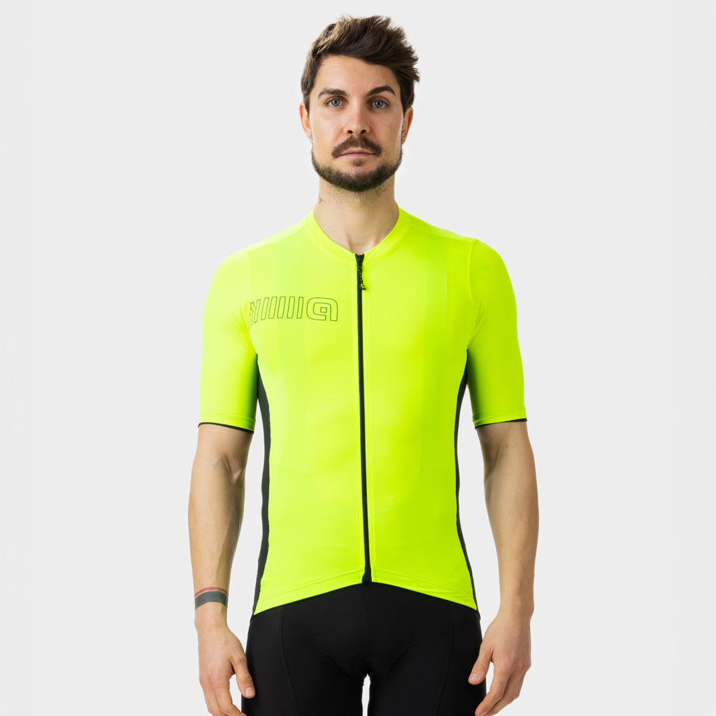 Maglia Maniche Corte Uomo Alè COLOR BLOCK GIALLO FLUO