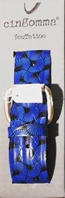 Cintura di copertone verniciato Cingomma YOUTATTOO Graphics Optical  BLUE