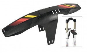 Parafango ant.agganciabile Zéfal FM20 - Nero con 3 applicaz.decorative diverse