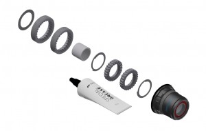 Kit di modifica DT Swiss mozzo post. - Acciaio, 3 Pawl in Ratchet, Sram XD