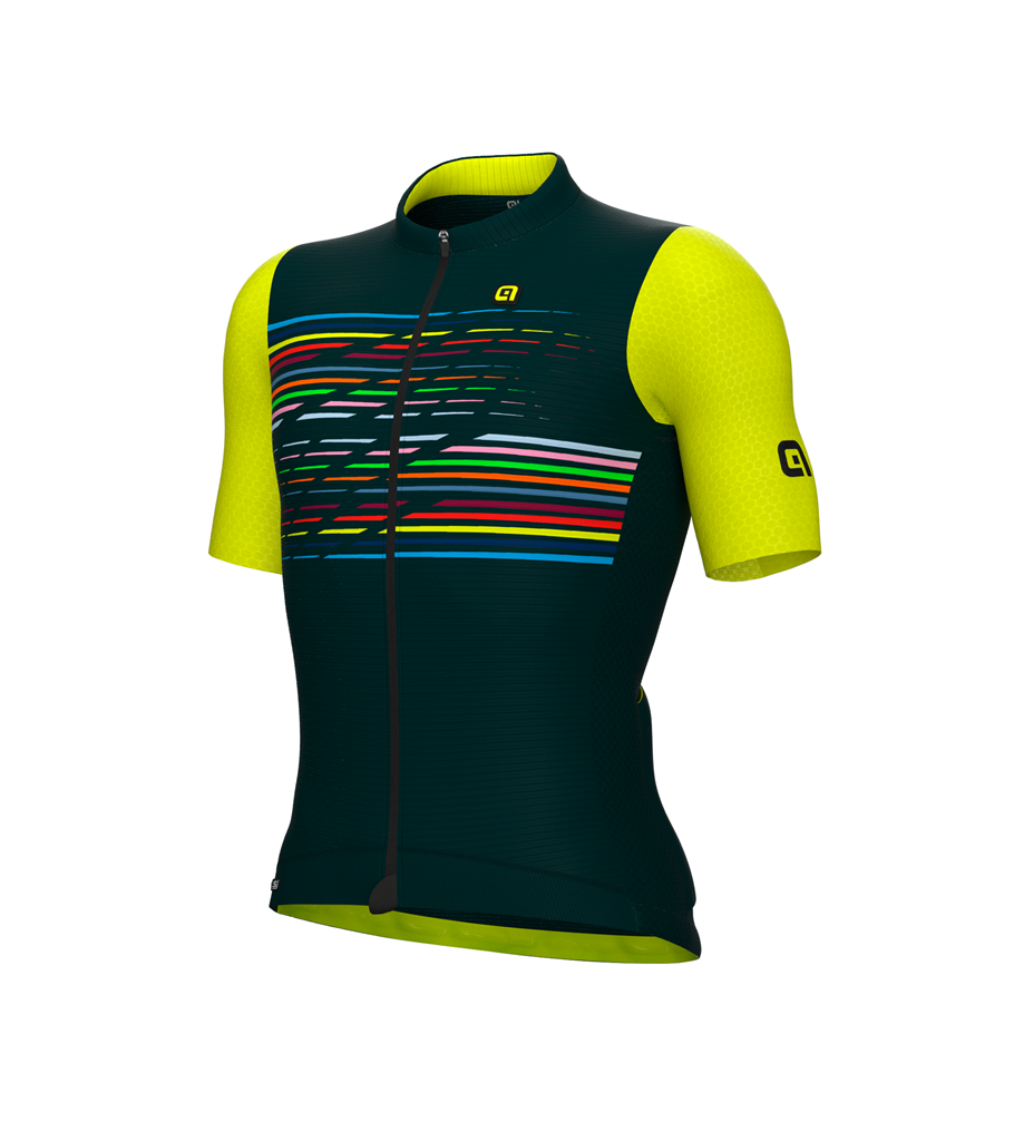 Maglia Maniche Corte Uomo Alè LOGO VERDE SCURO