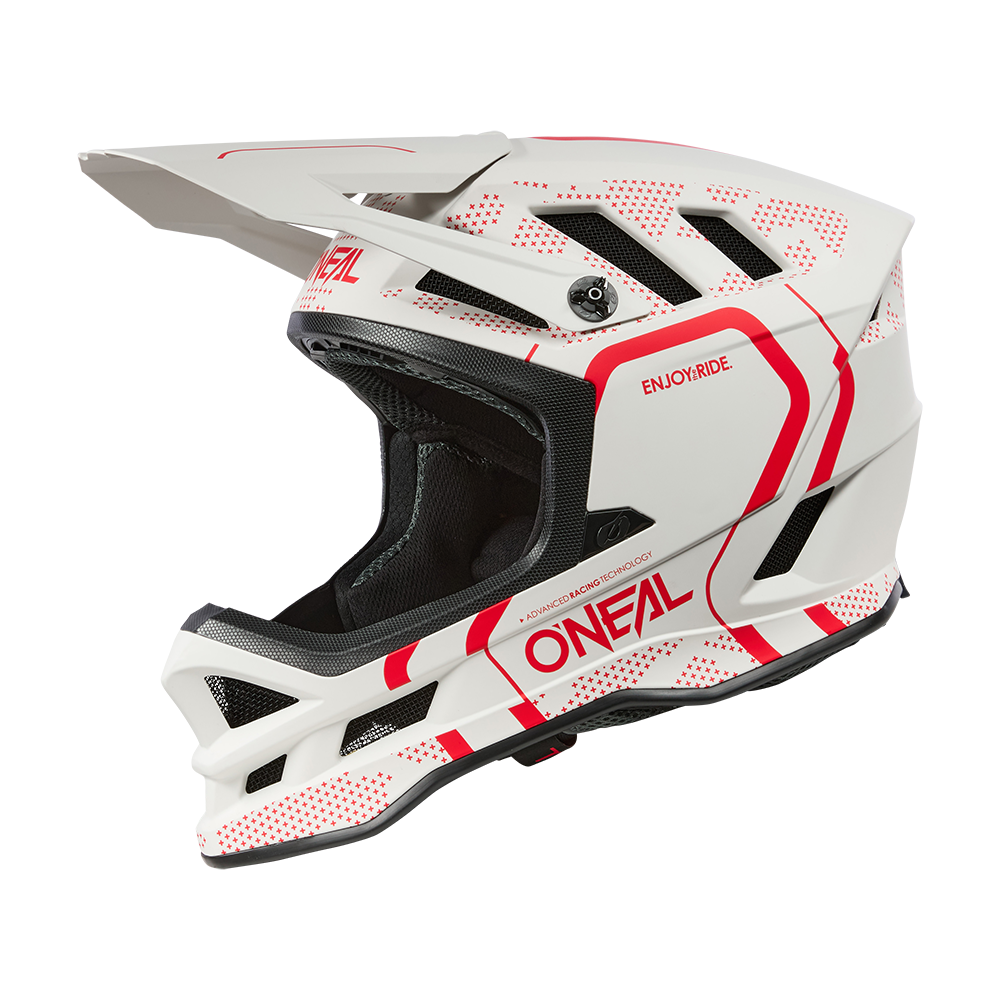 Casco MTB O'Neal BLADE POLYACRYLITE Strike BIANCO / ROSSO
