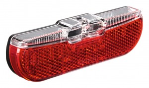 Fanale post. LED Trelock Duo Flat Signal - LS 615, nero