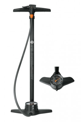 Pompa a pedale SKS Airkompressor 12.0 - Tubo in metallo c.manometro